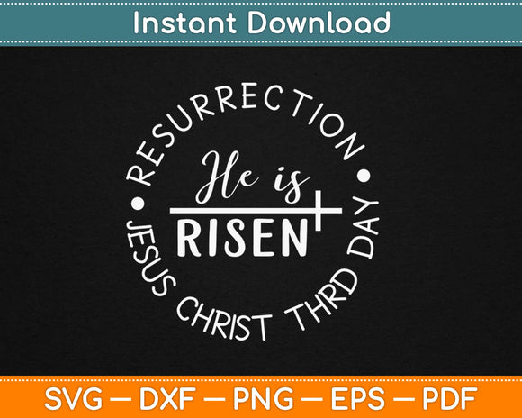 Jesus Has Risen Easter Resurrection Svg Design Cricut Printable Cutting Files