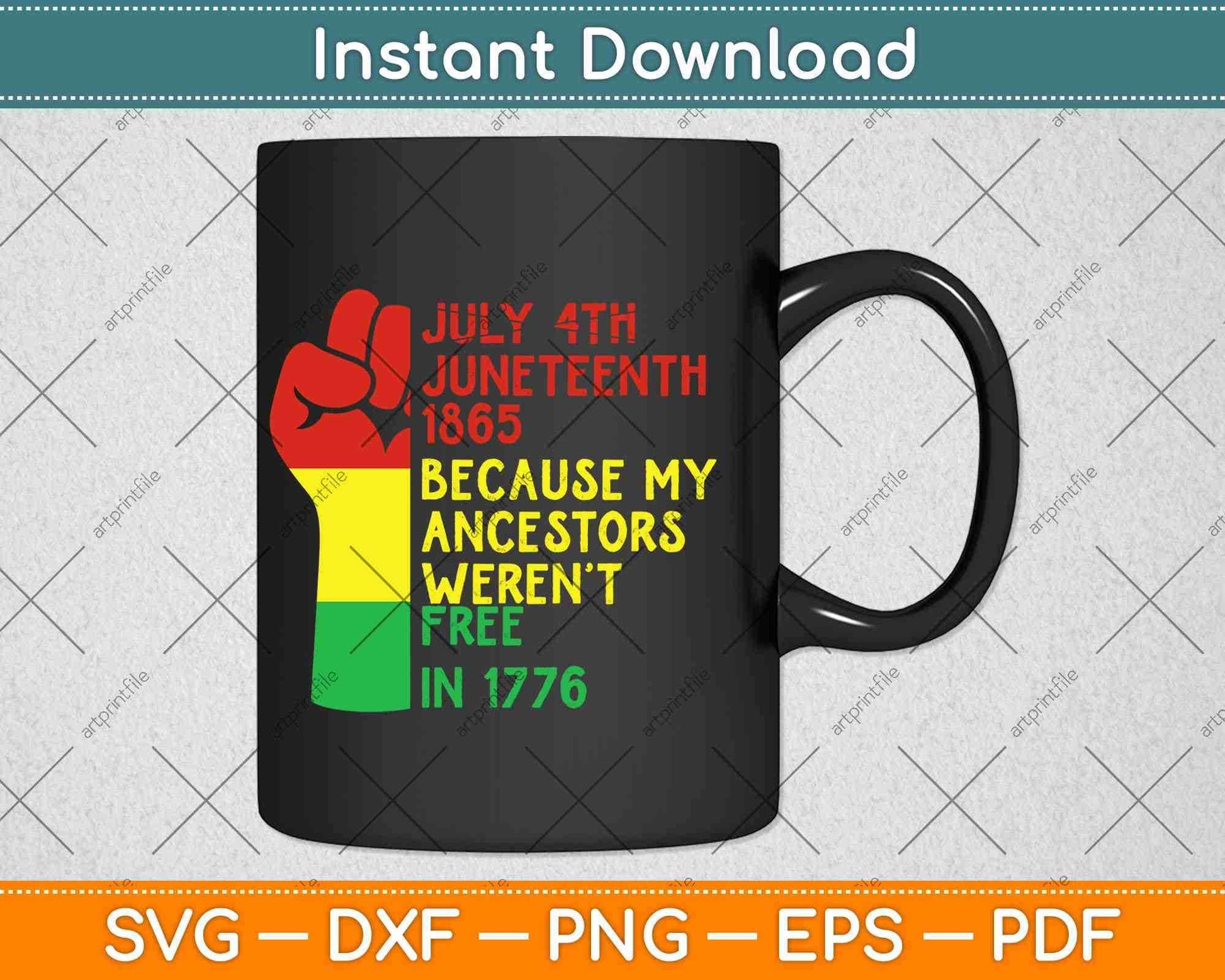 Juneteenth My Ancestors Free Black African Flag Svg Png Dxf Digital Cutting File