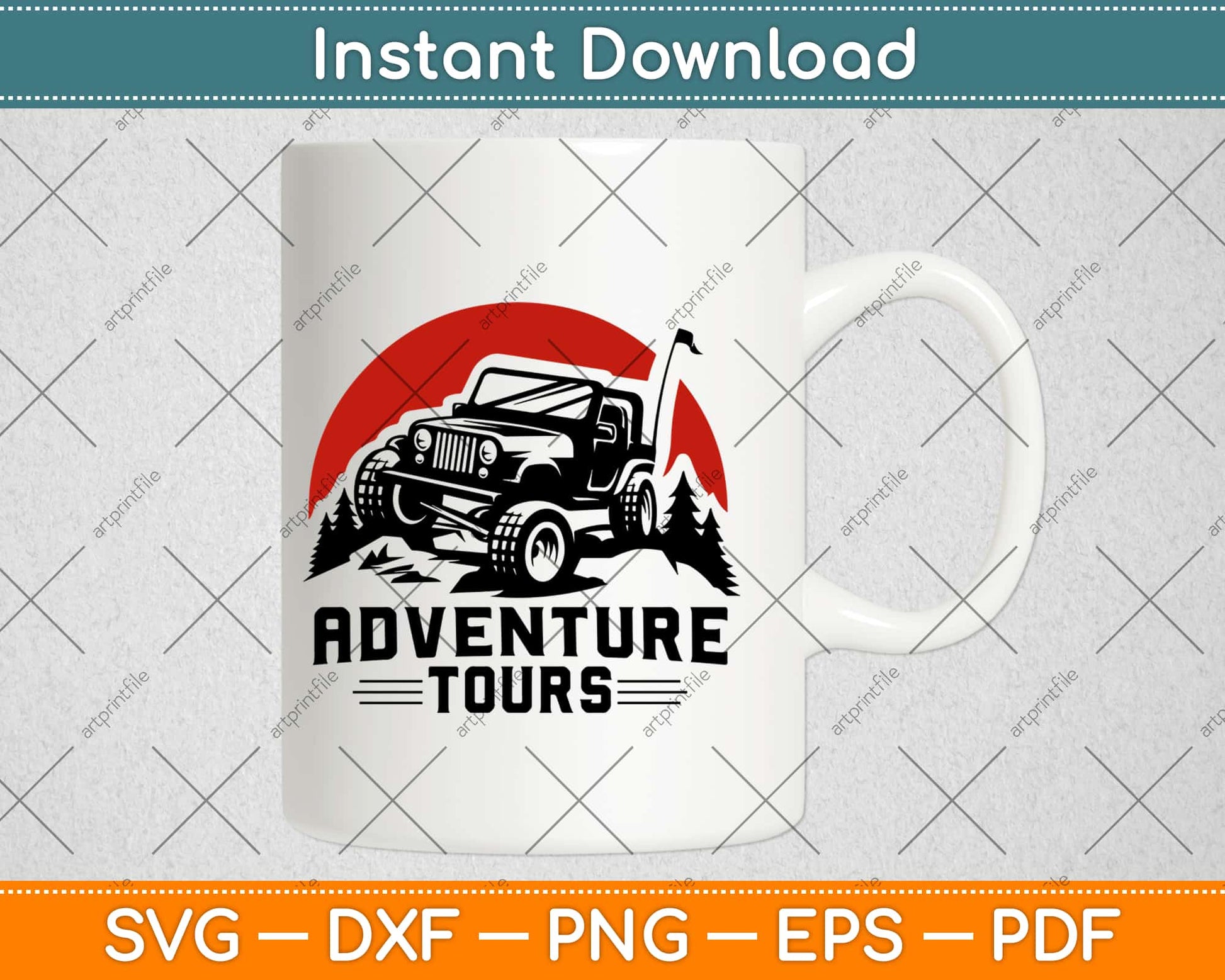 Jurassic Park Adventure Tours Safari Jeep Svg Design Cricut Printable Cutting Files