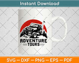 Jurassic Park Adventure Tours Safari Jeep Svg Design Cricut Printable Cutting Files
