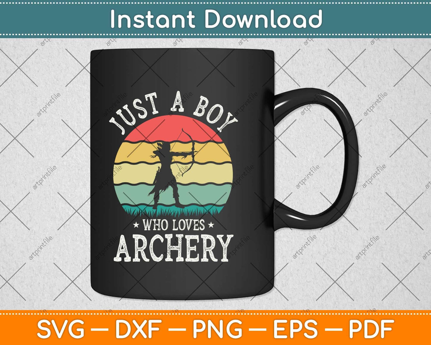Just A Boy Who Loves Archery Svg Png Dxf Digital Cutting File