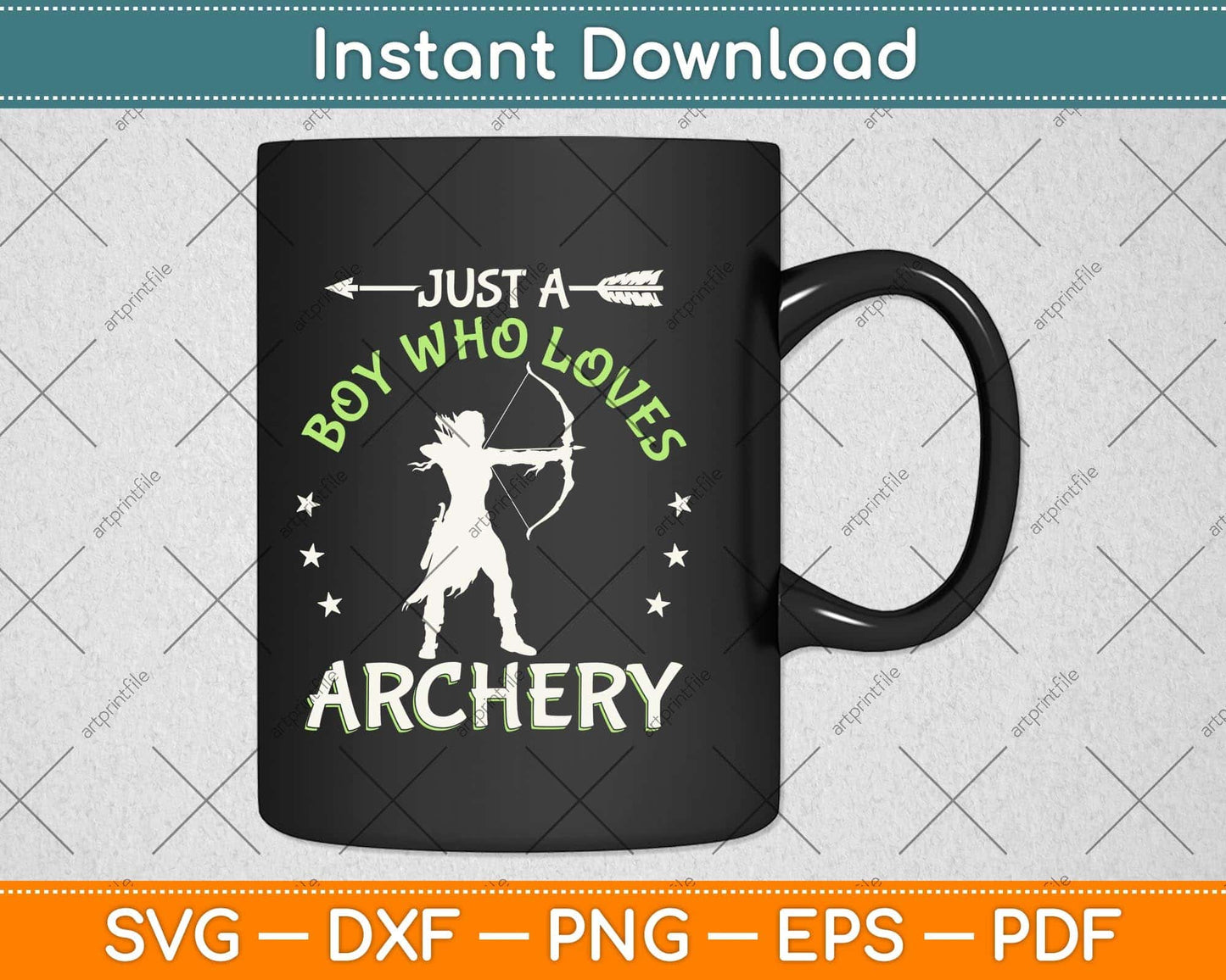 Just A Boy Who Loves Archery Svg Png Dxf Digital Cutting File