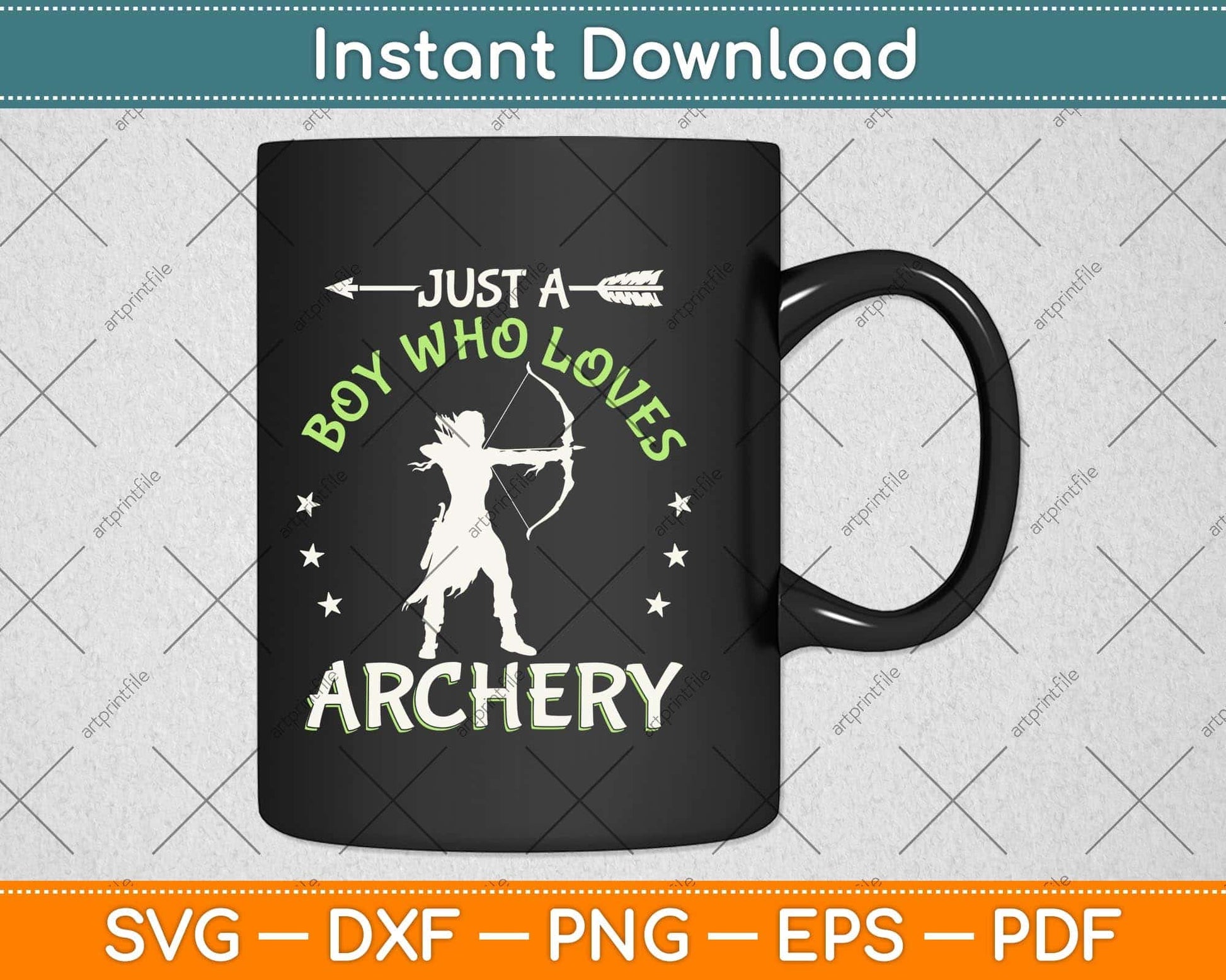 Just A Boy Who Loves Archery Svg Png Dxf Digital Cutting File
