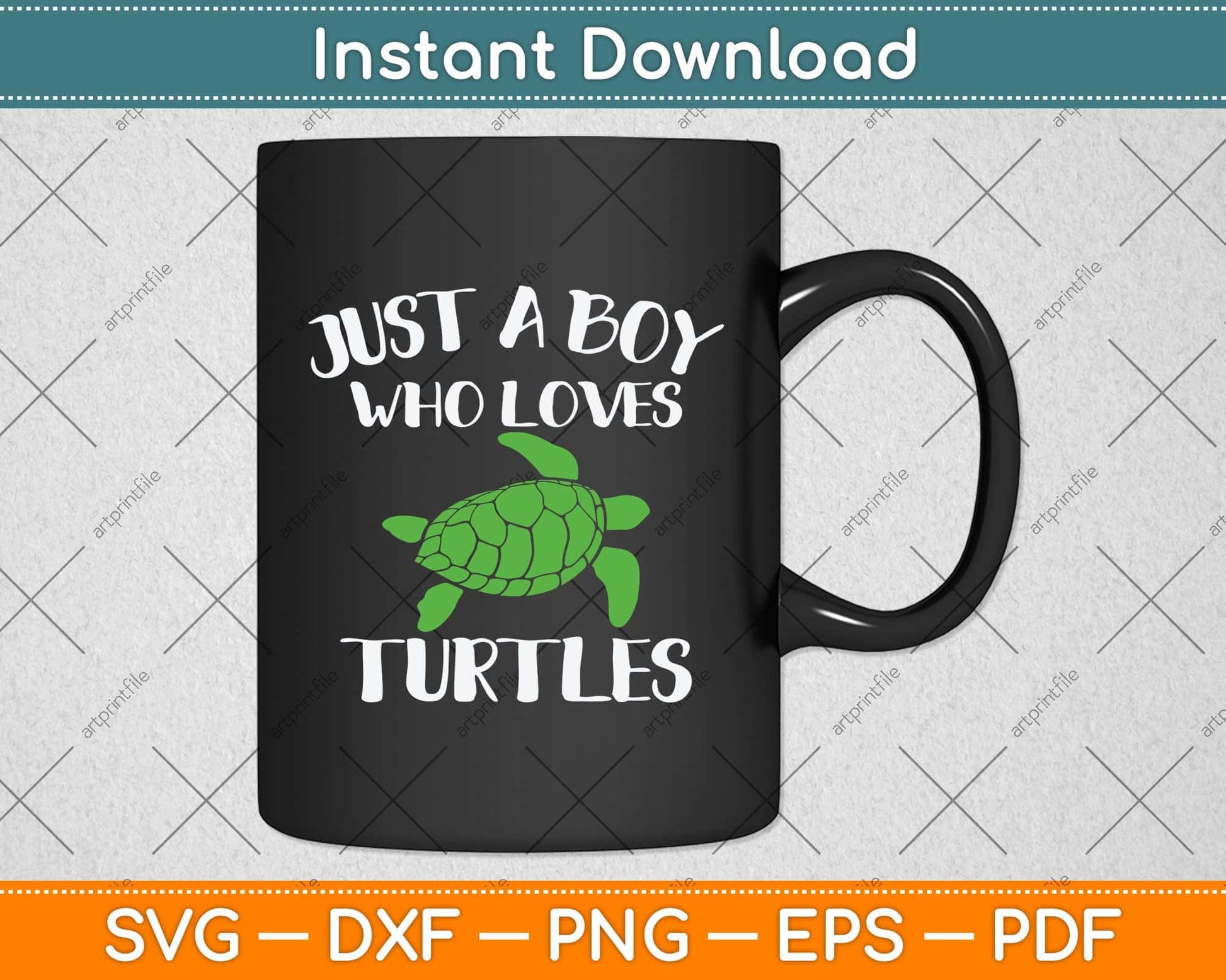 Just A Boy Who Loves Sea Turtles Ocean Animal Svg Png Dxf Digital Cutting File