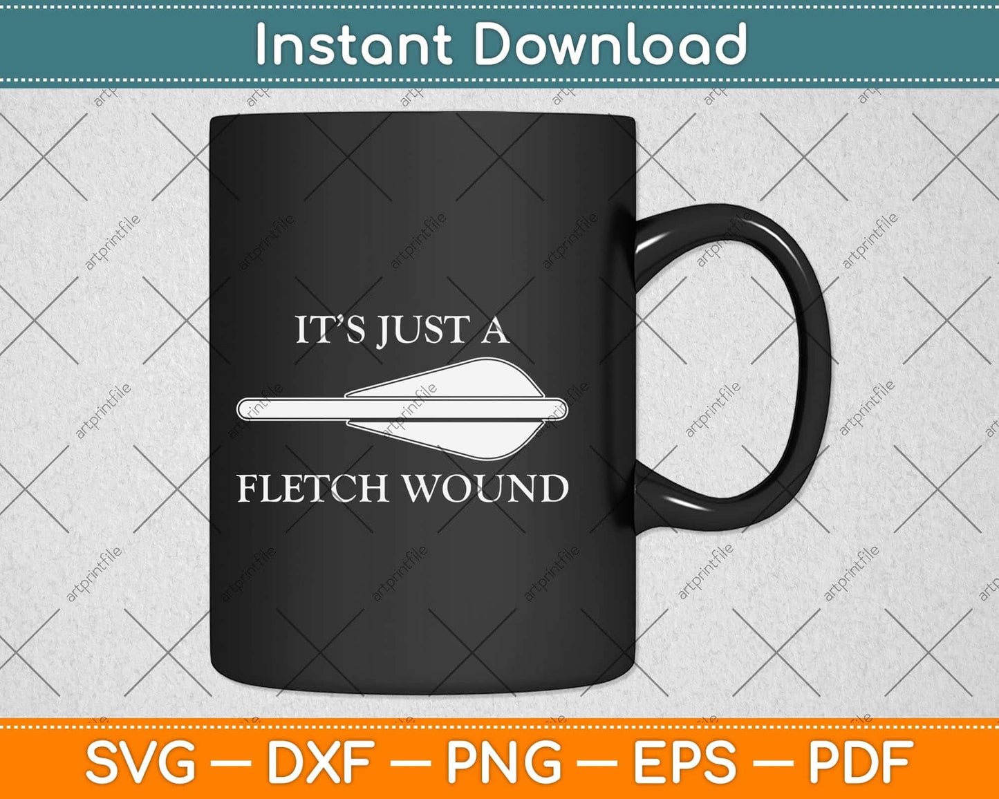 Just a Flesh Wound Funny Archery Svg Png Dxf Digital Cutting File