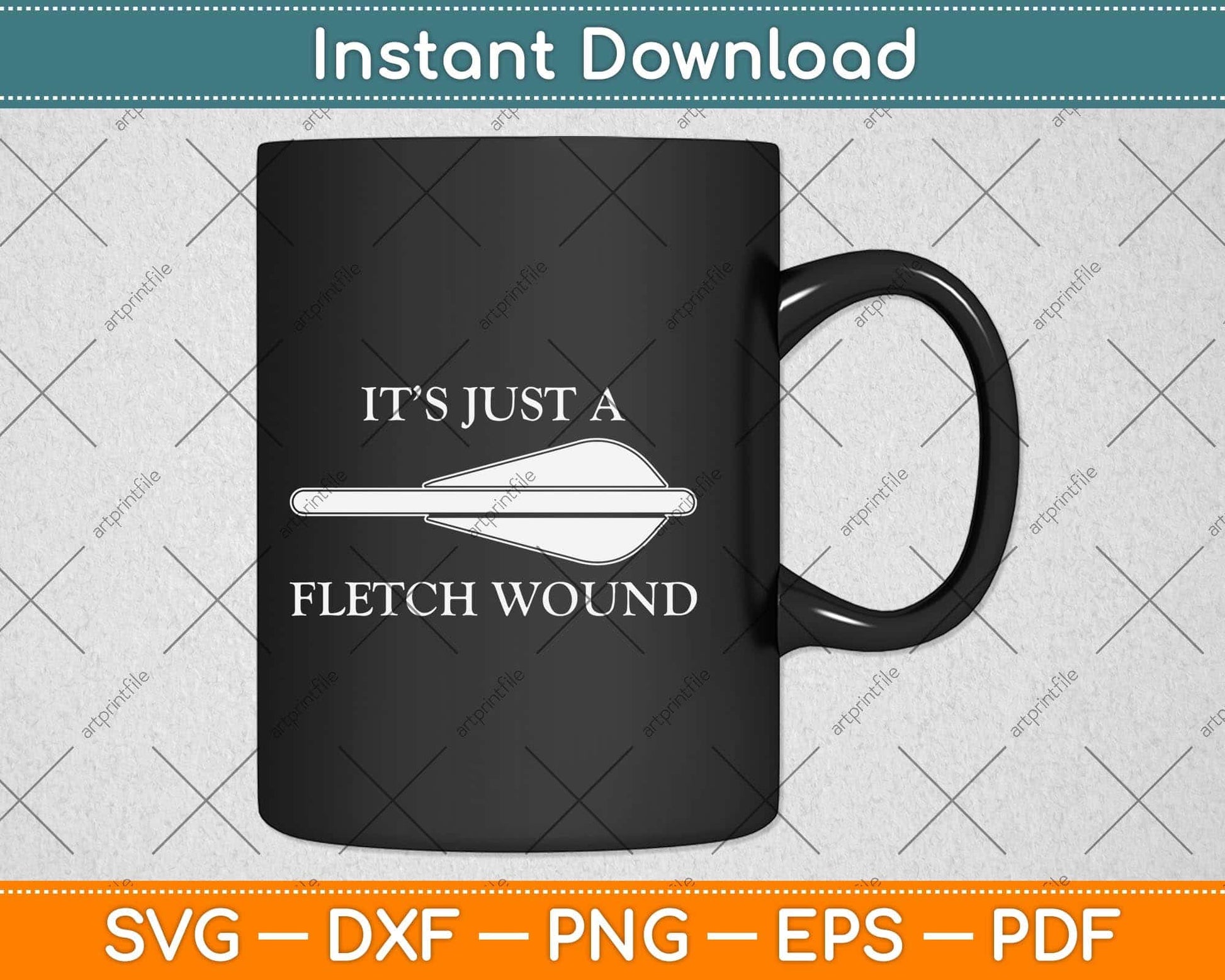 Just a Flesh Wound Funny Archery Svg Png Dxf Digital Cutting File