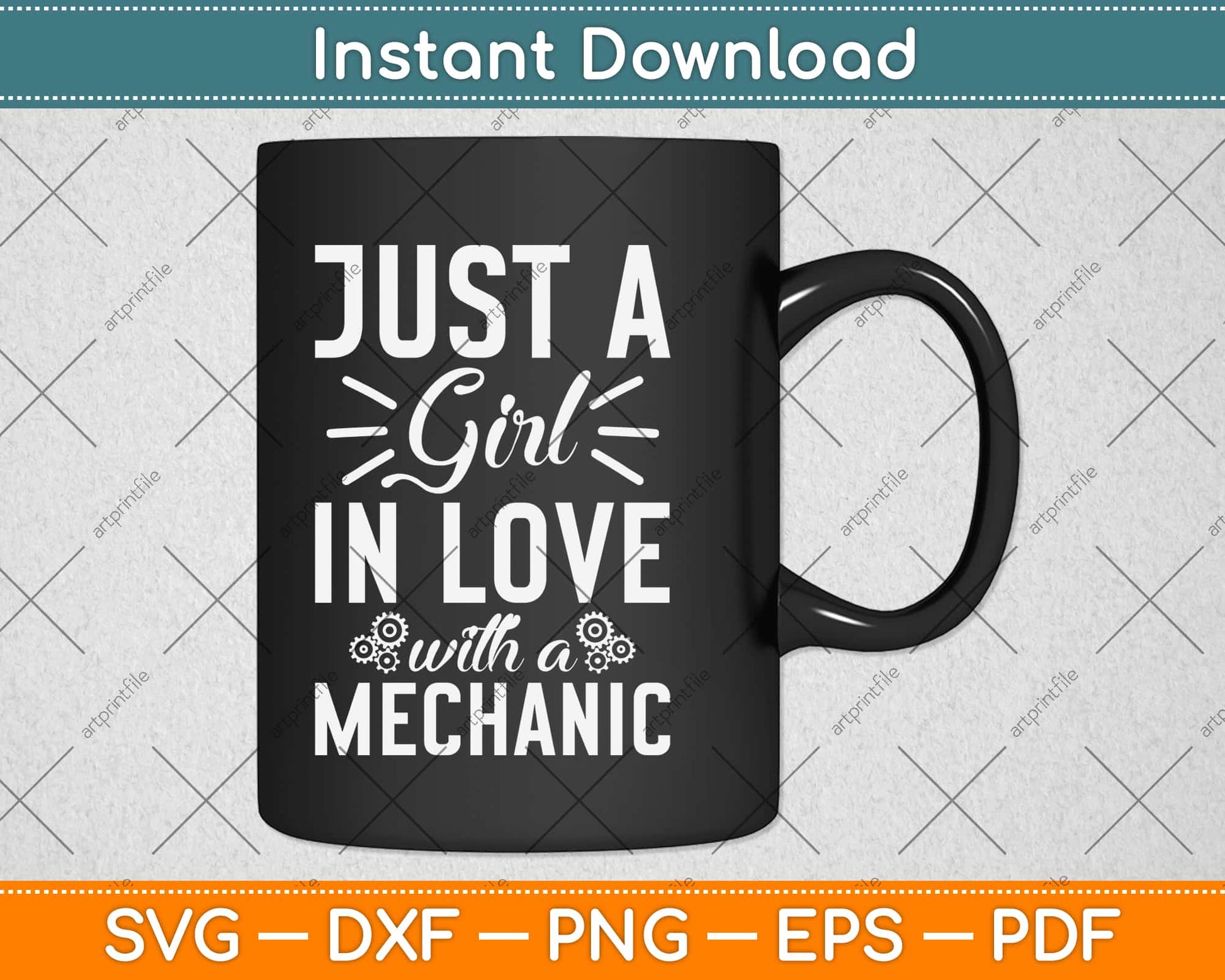 Just A Girl In Love With A Mechanic Svg Design Cricut Printable Cutting Files