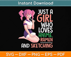 Anime Character PNG and PDF (Instant Download) 