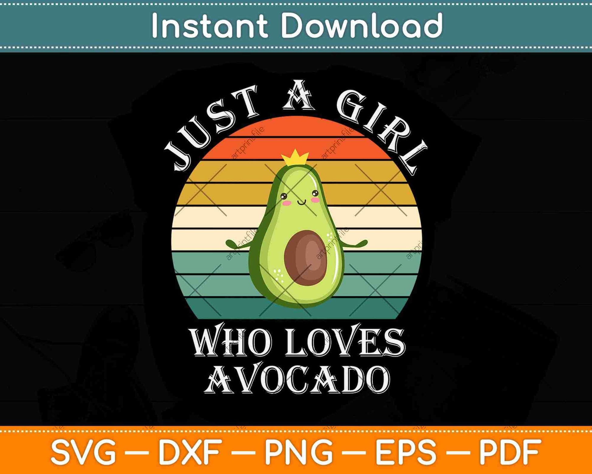 Just A Girl Who Loves Avocado Funny Vegan Keto Diet Svg Png Dxf File