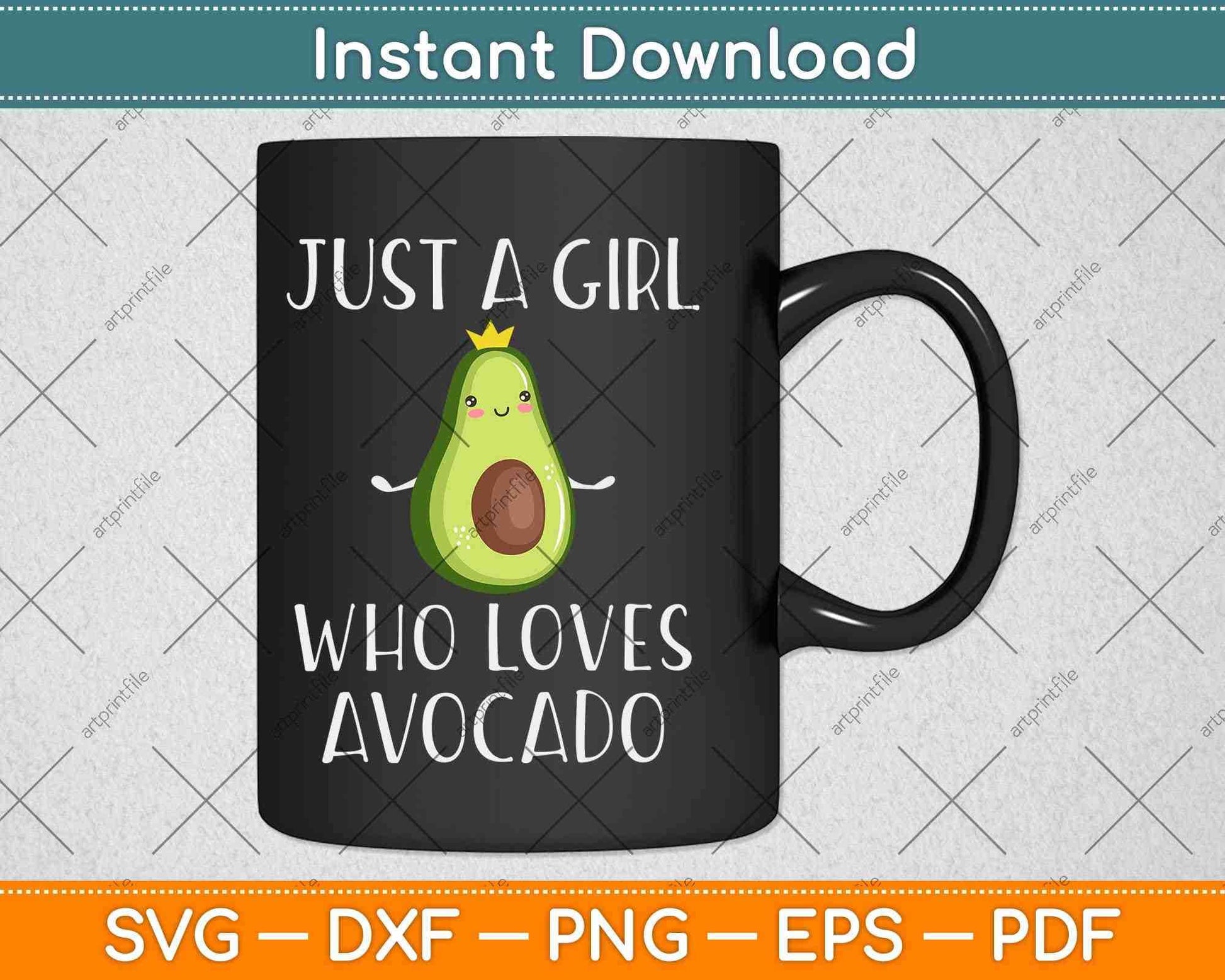 Just A Girl Who Loves Avocado Vegan Keto Diet Svg Png Dxf Digital Cutting Files
