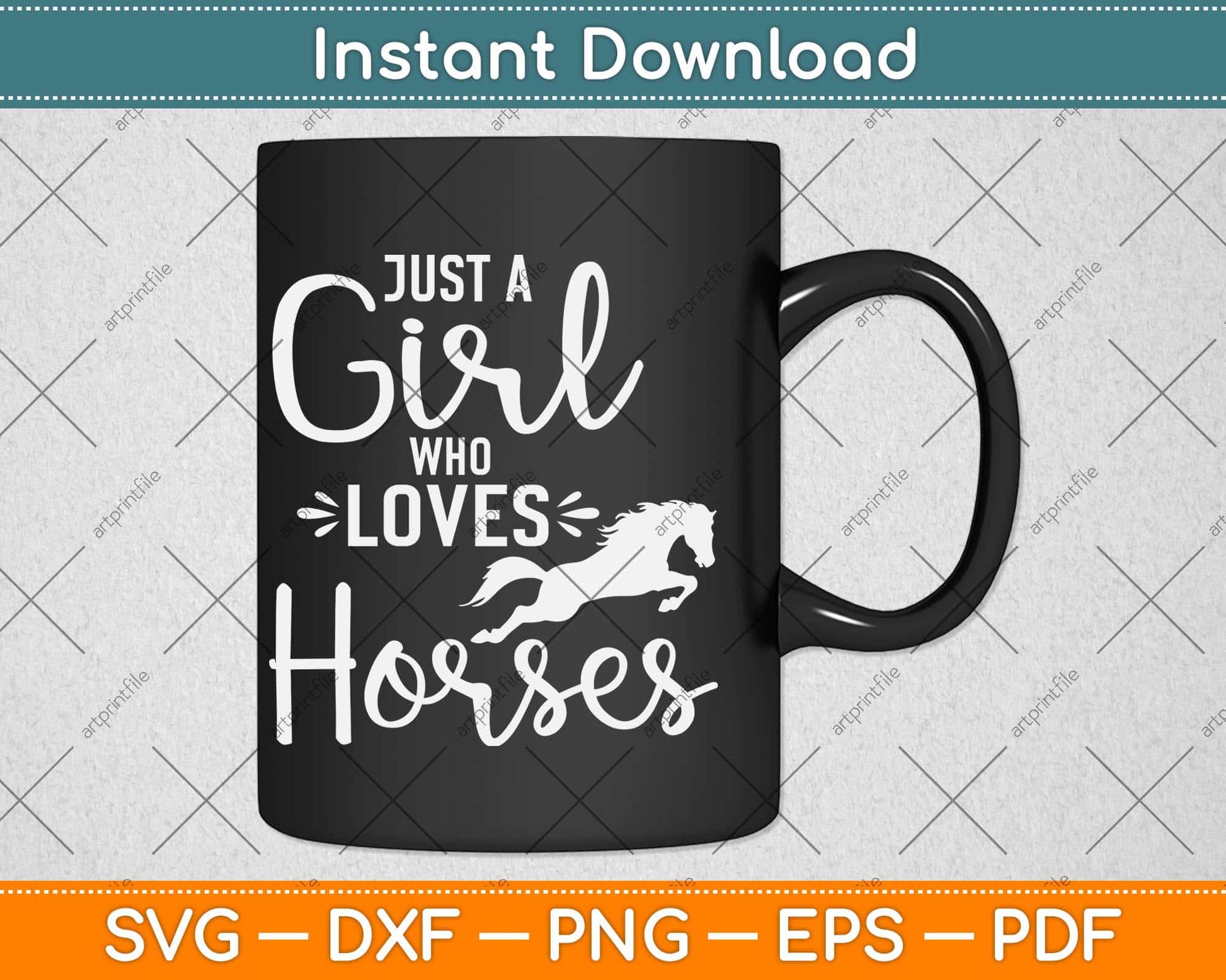 Just A Girl Who Loves Horses Riding Svg Png Dxf Digital Cutting File