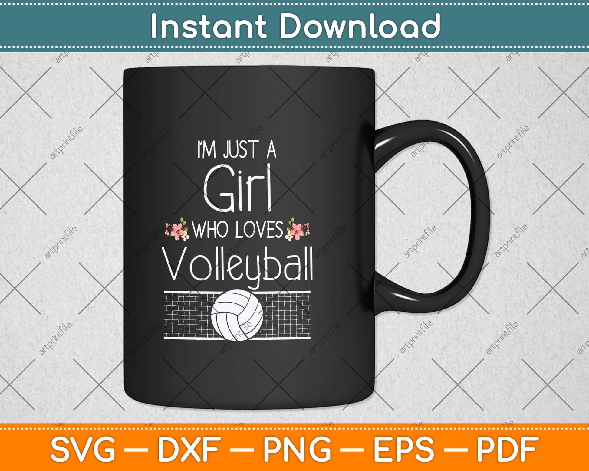 Just A Girl Who Loves Volleyball Gifts For Teen Girls Svg Png Dxf Digital Cutting File