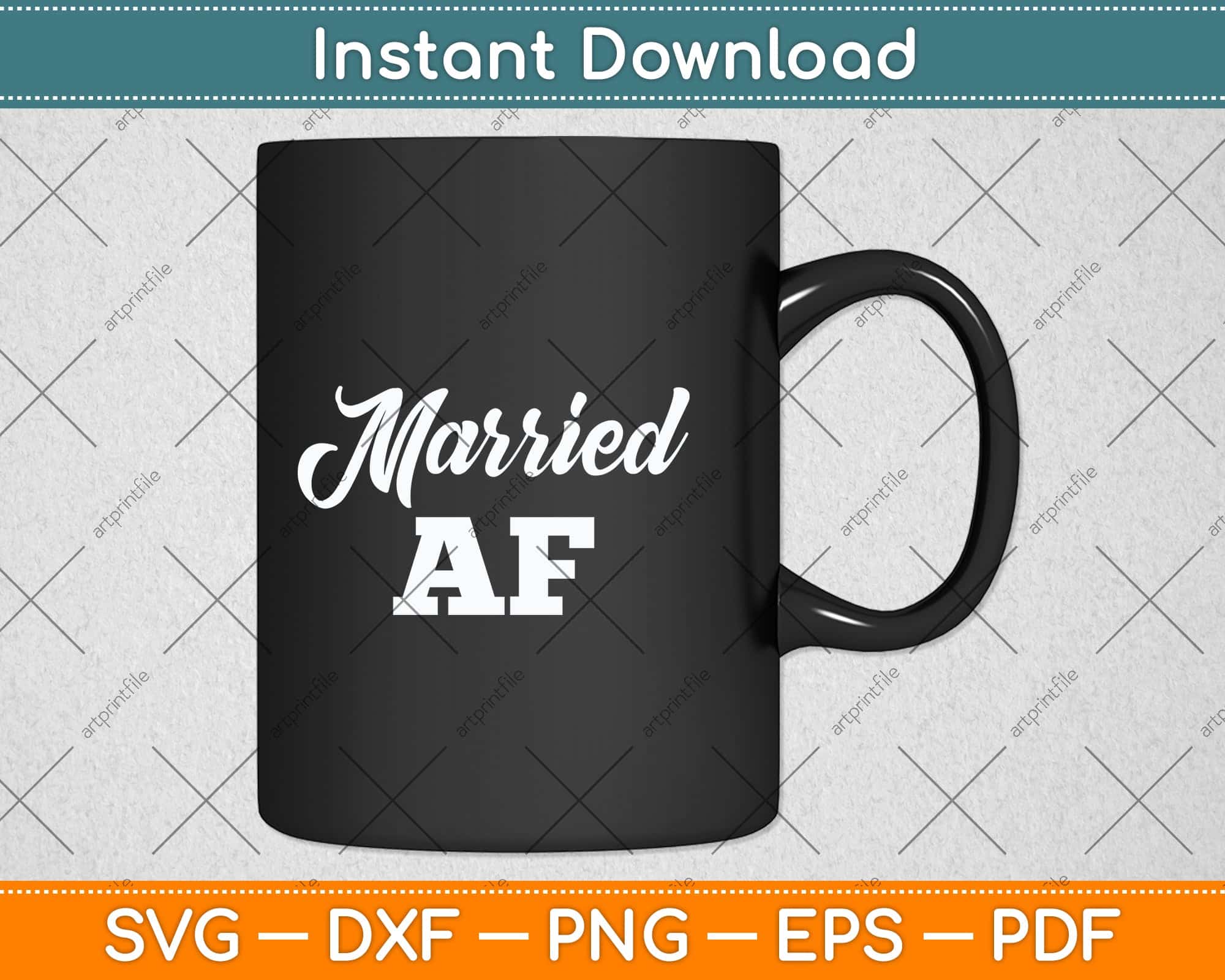 Just Married AT Wedding Bride Groom Funny Svg Cutting File