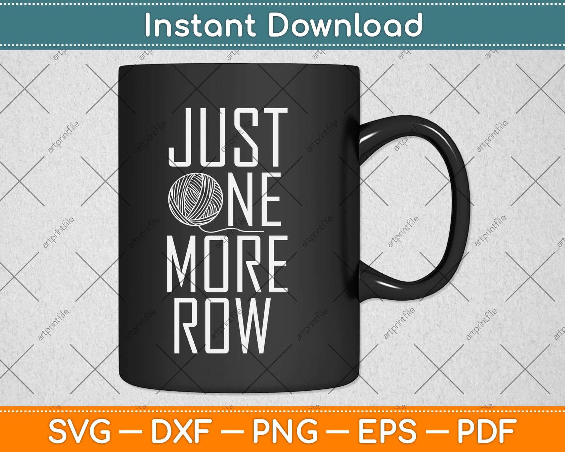 Just One More Row Funny Crochet Gifts Crocheting Yarn Svg Design