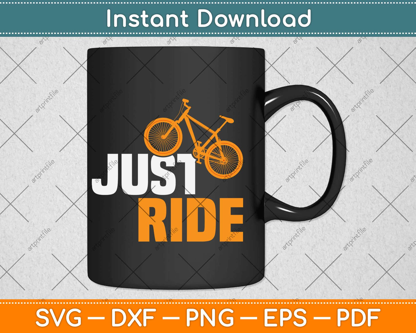 Just Ride Bike Racing Cycling Svg Design Cricut Printable Cutting Files