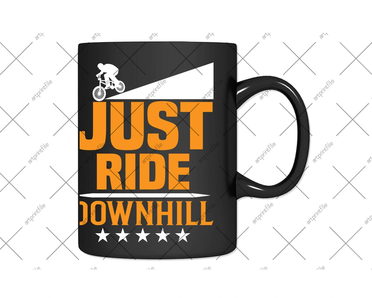 Just Ride Downhill Cycling Svg Design Cricut Printable Cutting Files