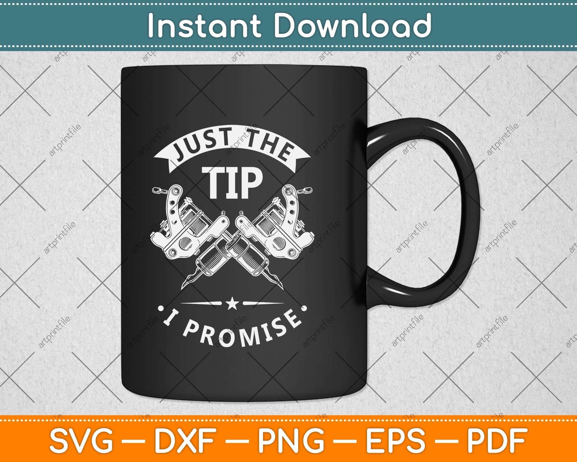 Just The Tip I Promise Funny Saying Tattoo Lover Svg Png Dxf Digital Cutting File