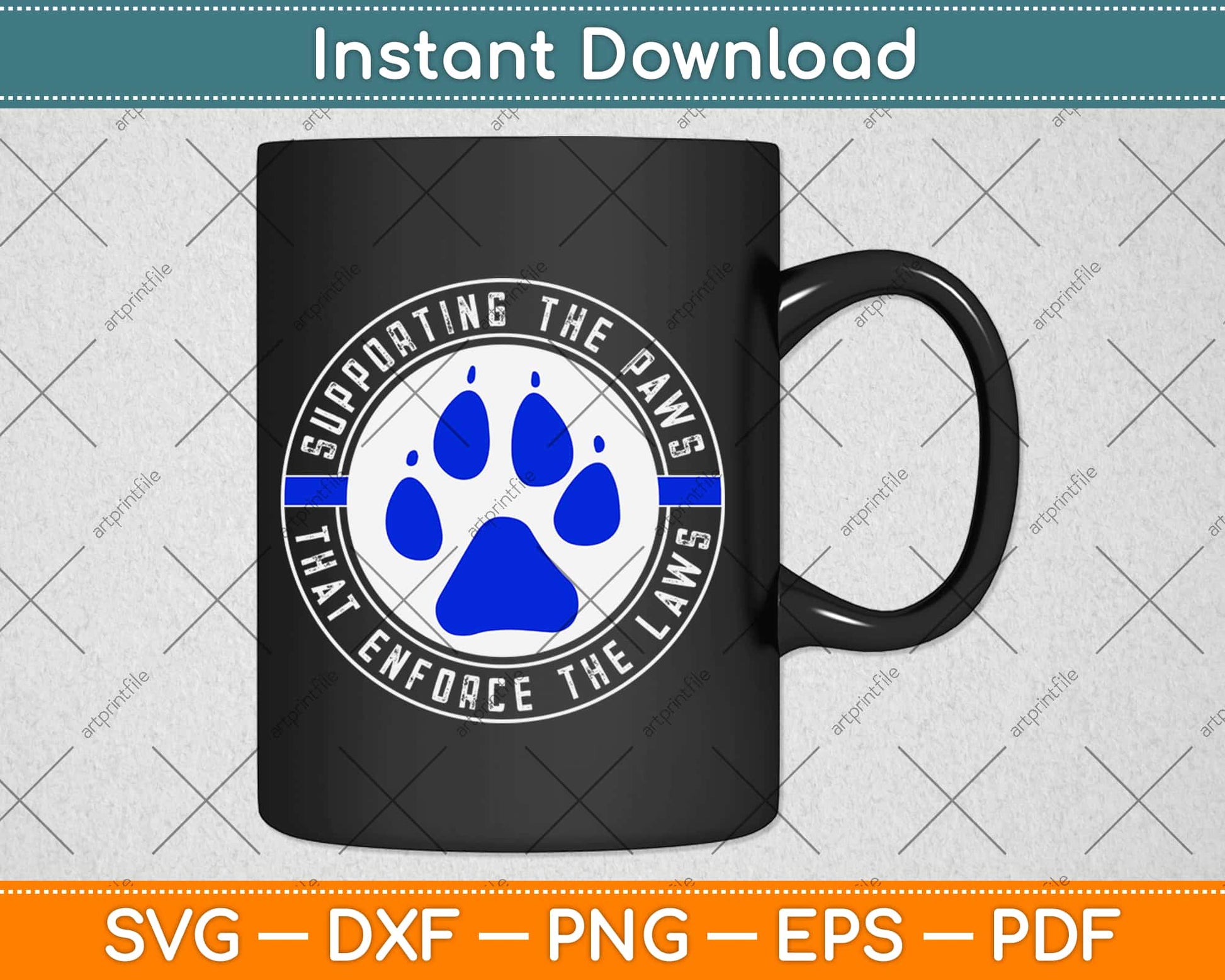 K9 Police Officer Support Law Enforcement Svg Design Cricut Printable Cutting Files