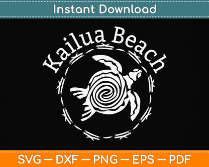 Kailua Beach Vintage Tribal Turtle Svg Png Dxf Digital Cutting File