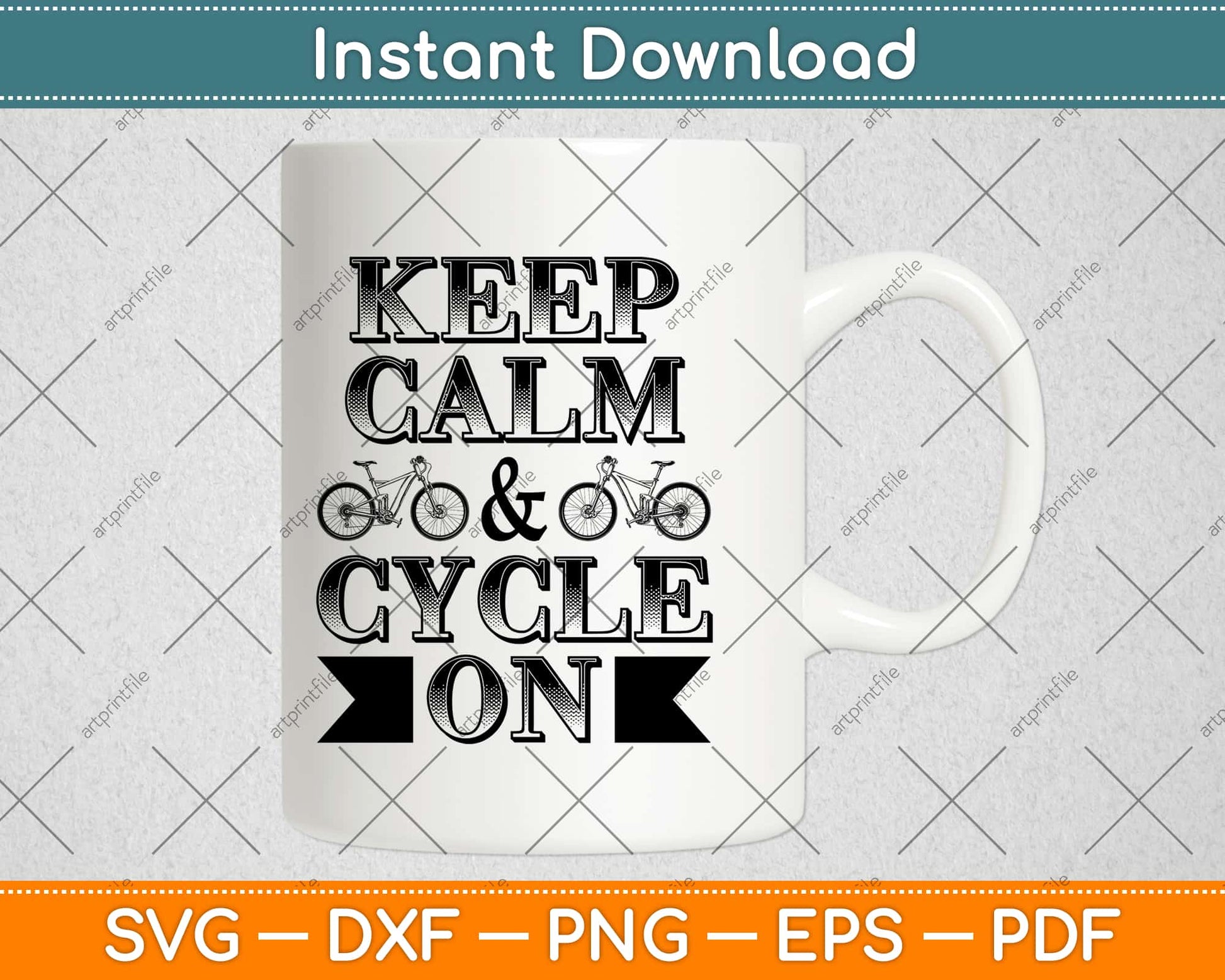 Keep Calm And cycle On Svg Design Cricut Printable Cutting Files