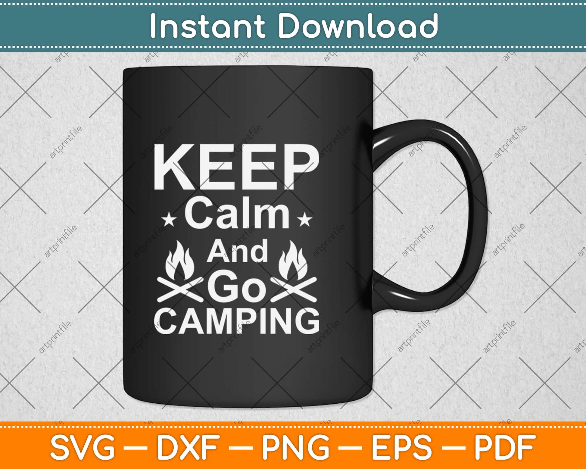 Keep Calm And Go Camping Svg Design Cricut Printable Cutting Files