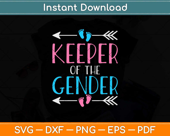 Keeper Of The Gender Reveal Baby Announcement Party Svg Png Dxf Cutting File