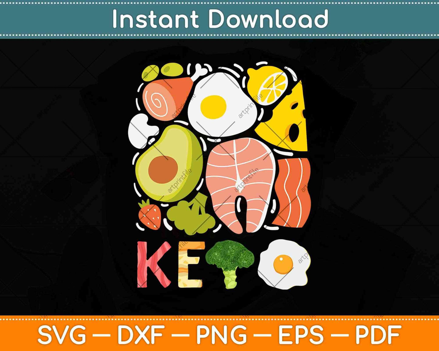 Keto Diet Low Carb High Fat Funny Svg Design