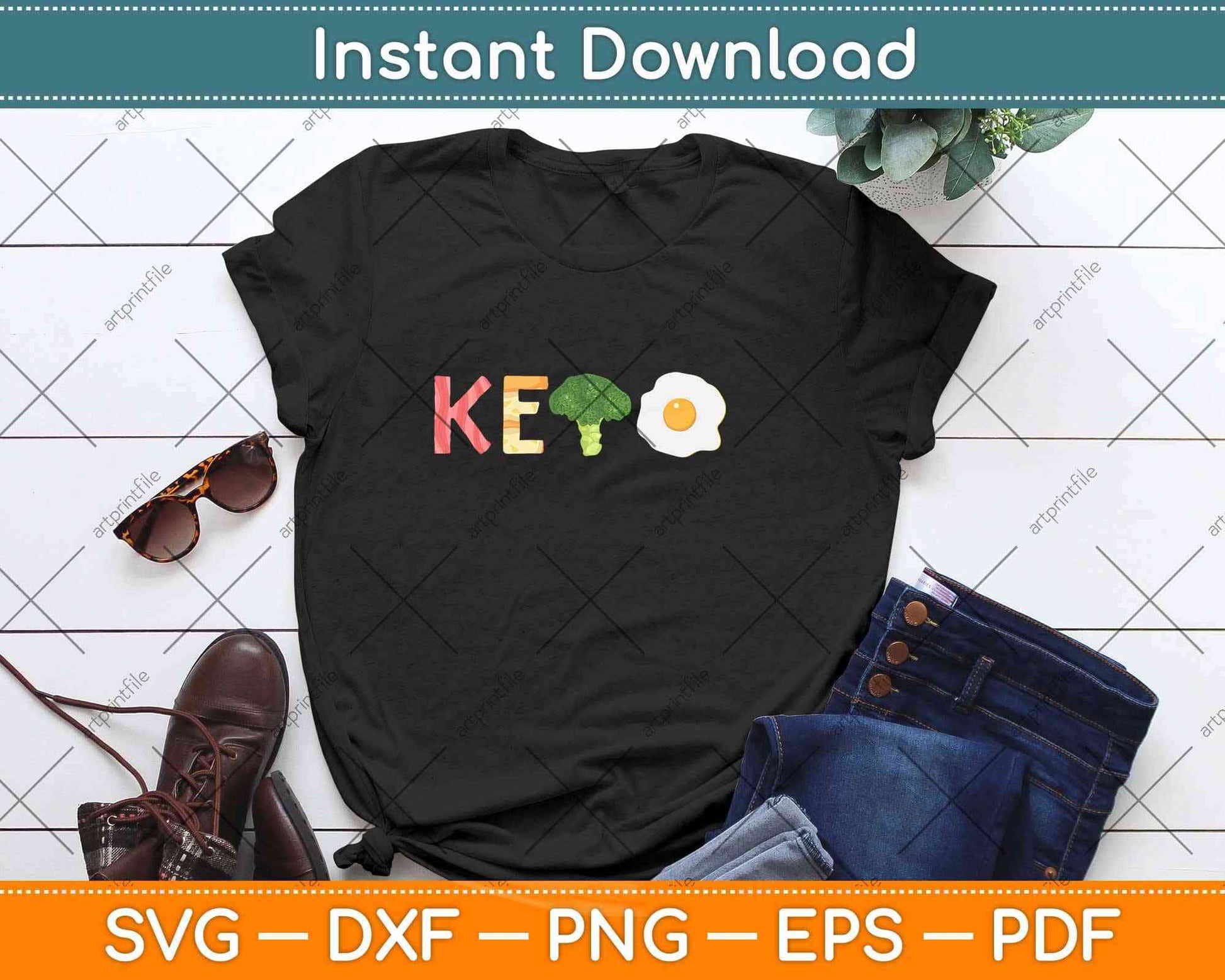 Keto Diet Low Carb High Fat Funny Svg Design Cricut Printable Cutting Files