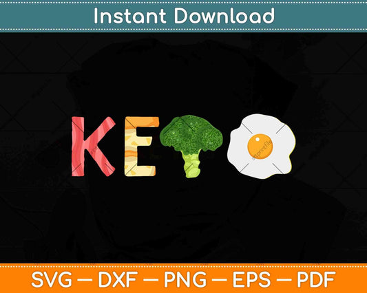 Keto Diet Low Carb High Fat Funny Svg Design Cricut Printable Cutting Files