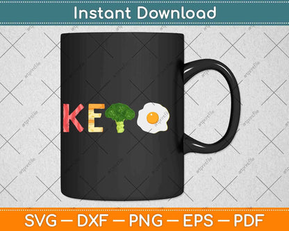 Keto Diet Low Carb High Fat Funny Svg Design Cricut Printable Cutting Files