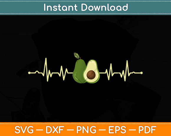 Keto Heartbeat Avocado Lover Ketogenic Diet Avocado Svg Png Dxf Cutting File