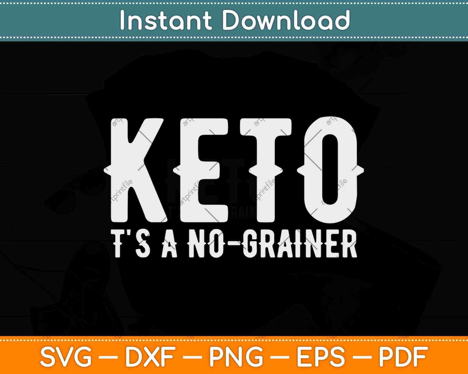 Keto It's A No-Grainer Ketogenic Funny Keto Diet Svg Design