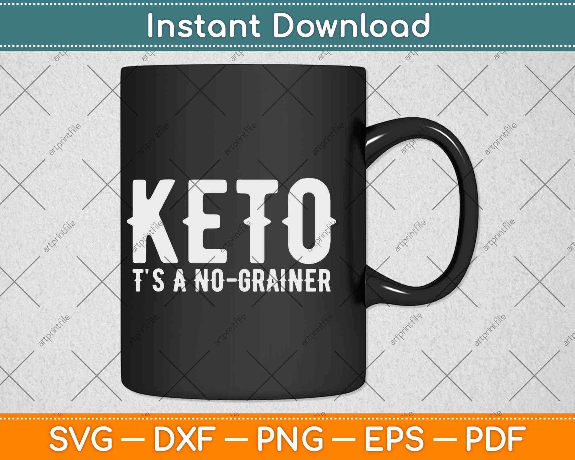 Keto It's A No-Grainer Ketogenic Funny Keto Diet Svg Design