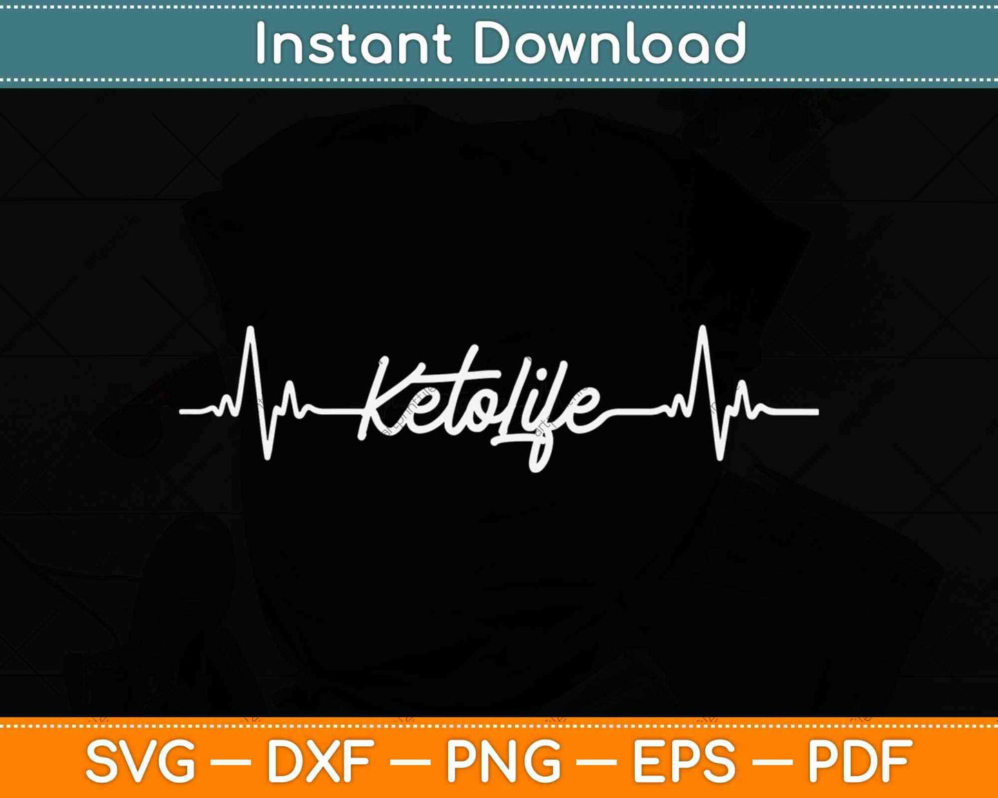 Keto Life Ketosis Heartbeat Pulse Ketogenic Diet Svg Design