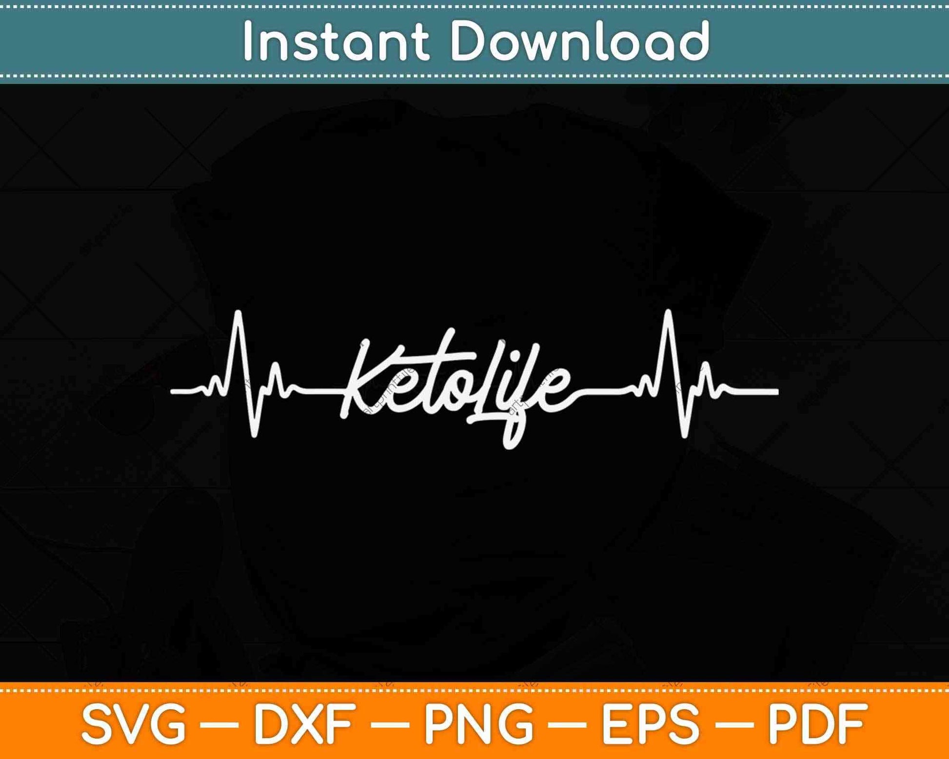 Keto Life Ketosis Heartbeat Pulse Ketogenic Diet Svg Design