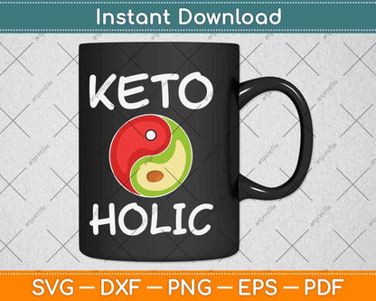 Keto-O-Holic Funny Keto Diet Ketosis Ketogenic Svg Design
