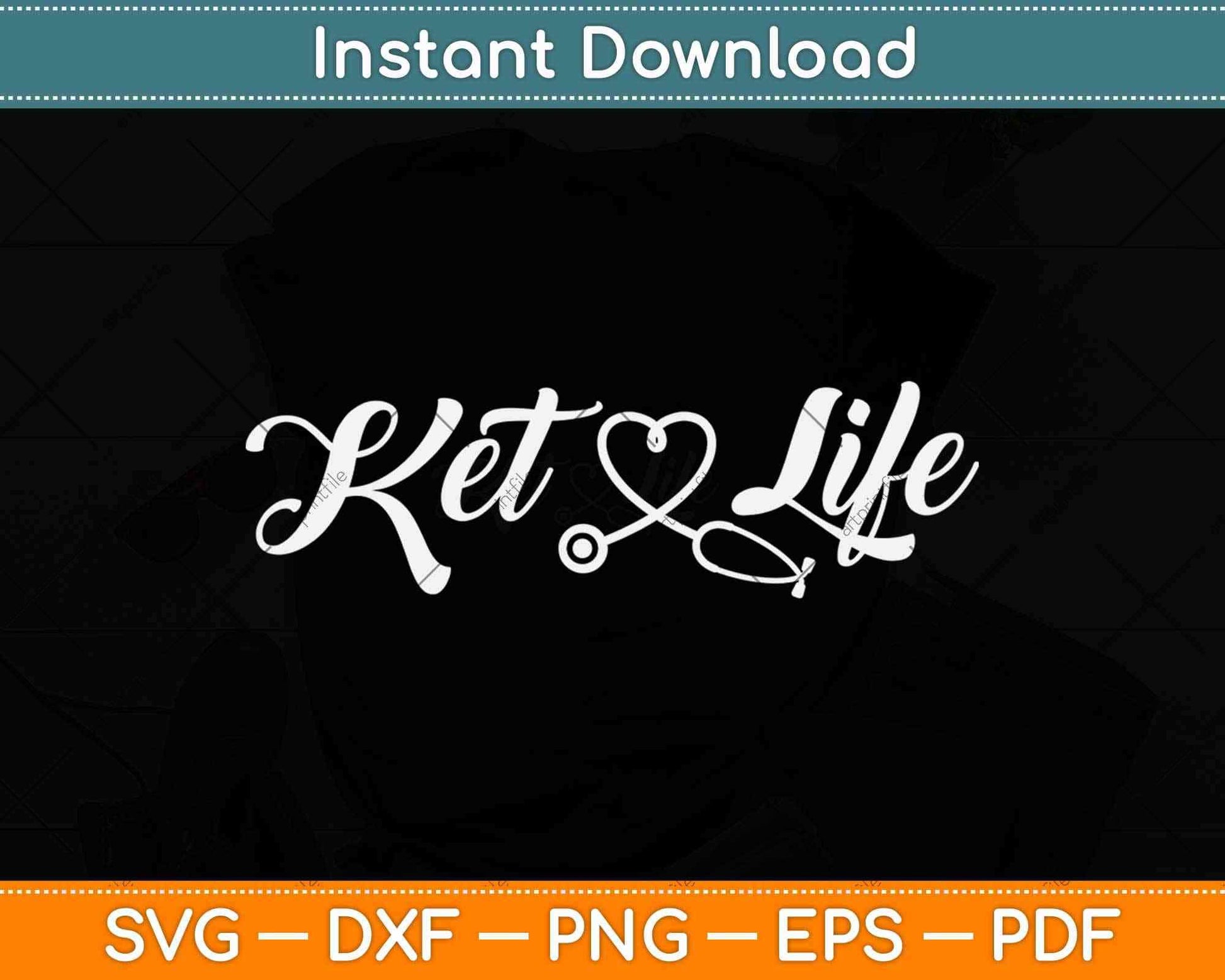 Ketogenic Diet Keto Life Nurse Svg Design Cricut Printable Cutting Files