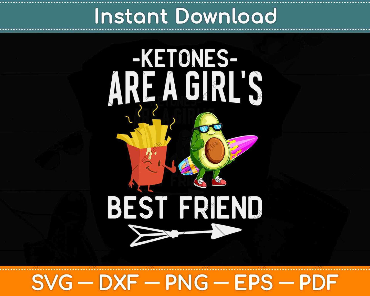 Ketones Are a Girl's Best Friend Ketogenic Keto Diet Svg Design