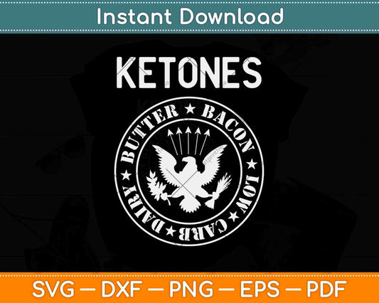 Ketones Butter Bacon Low Carb Dairy Keto Diet Svg Design