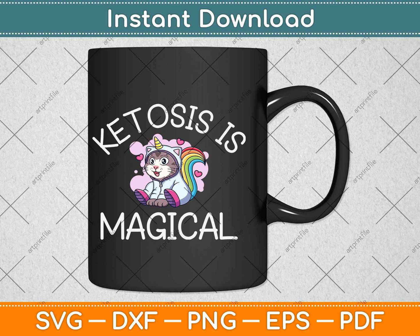 Ketosis Is Magical Funny Keto Unicorn Svg Design Cricut Printable Cutting Files