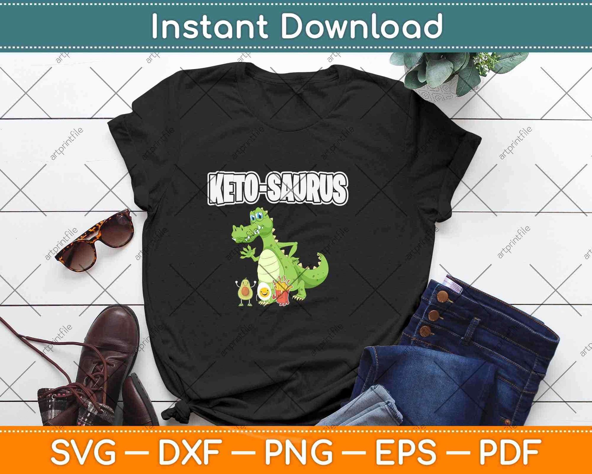 Ketosis Ketogenic Keto-Saurus Funny Keto Diet Svg Design