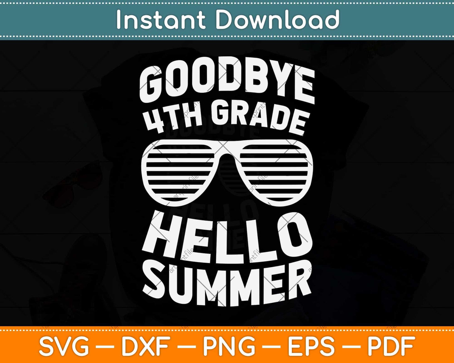 Kids Goodbye 4th Grade Hello Summer Fourth Grade Graduate Svg Png Dxf Cutting File