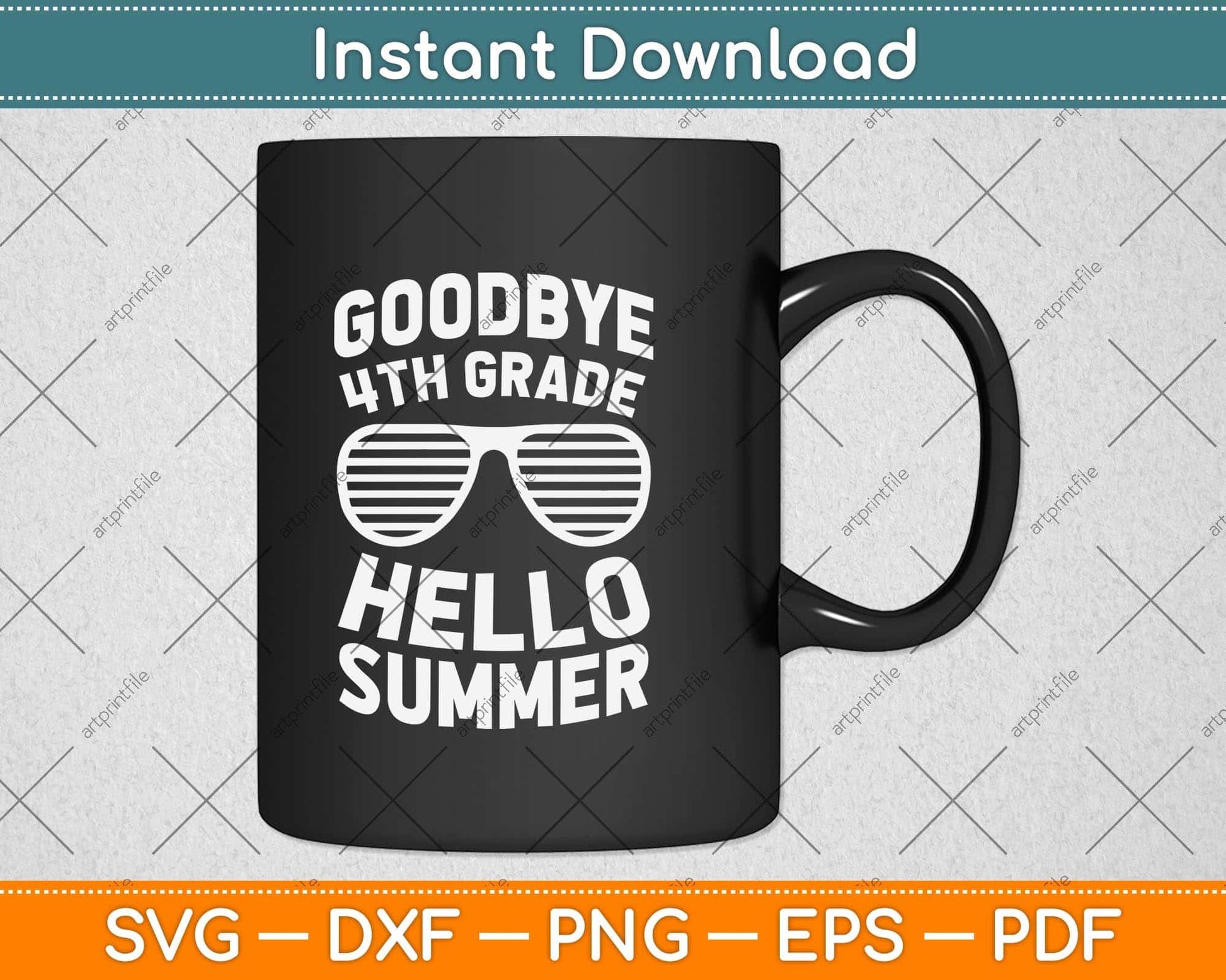 Kids Goodbye 4th Grade Hello Summer Fourth Grade Graduate Svg Png Dxf Cutting File