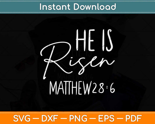 Kids He is Risen Baby Outfit Easter Toddler Boys Little Girls Svg Png Dxf Cutting File