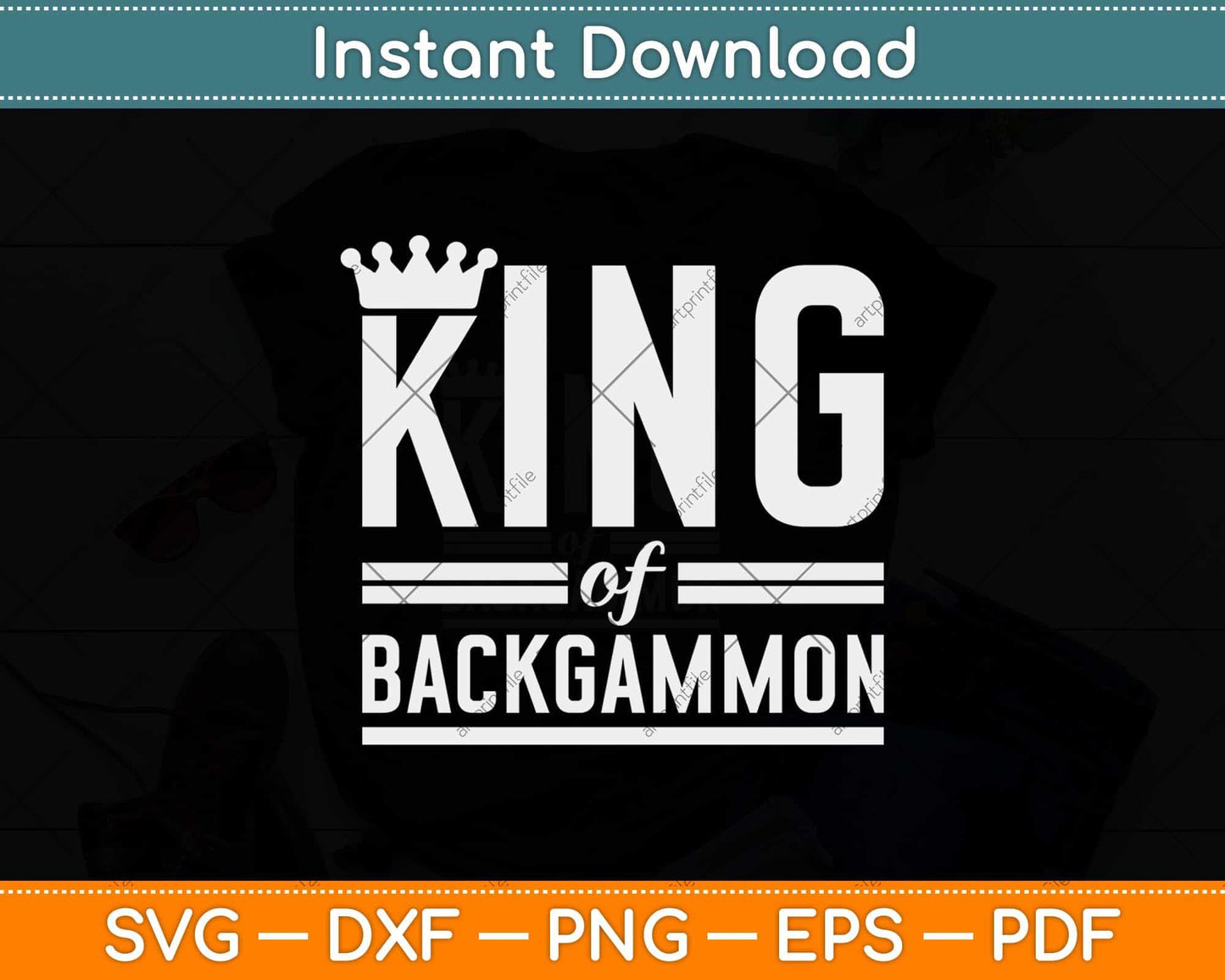 King Of Backgammon Dice Svg Png Dxf Digital Cutting File