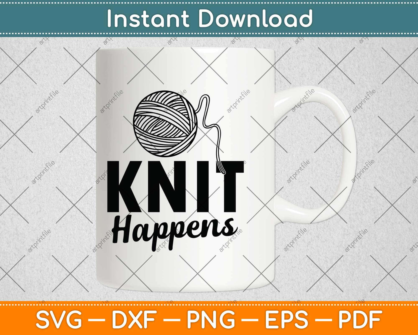 Knit Happens Crochet Yarn Svg Design Cricut Printable Cutting File
