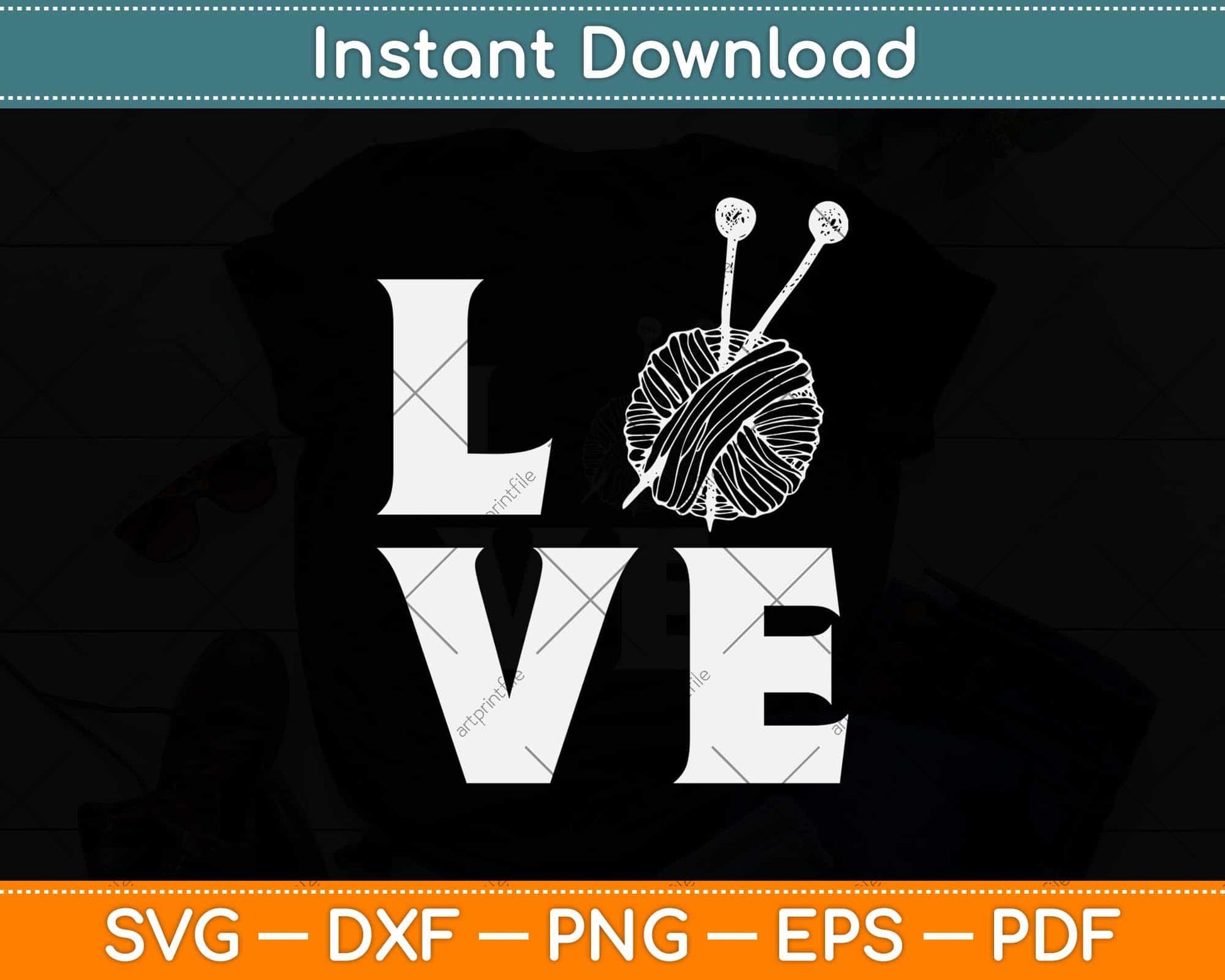 Knitter Gift Knitting Crochet Love Yarn Svg Design Cricut Printable Cutting File