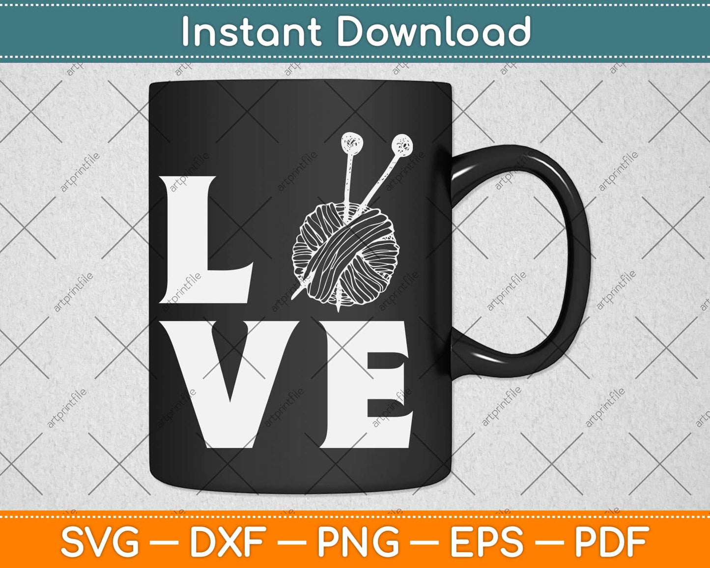 Knitter Gift Knitting Crochet Love Yarn Svg Design Cricut Printable Cutting File