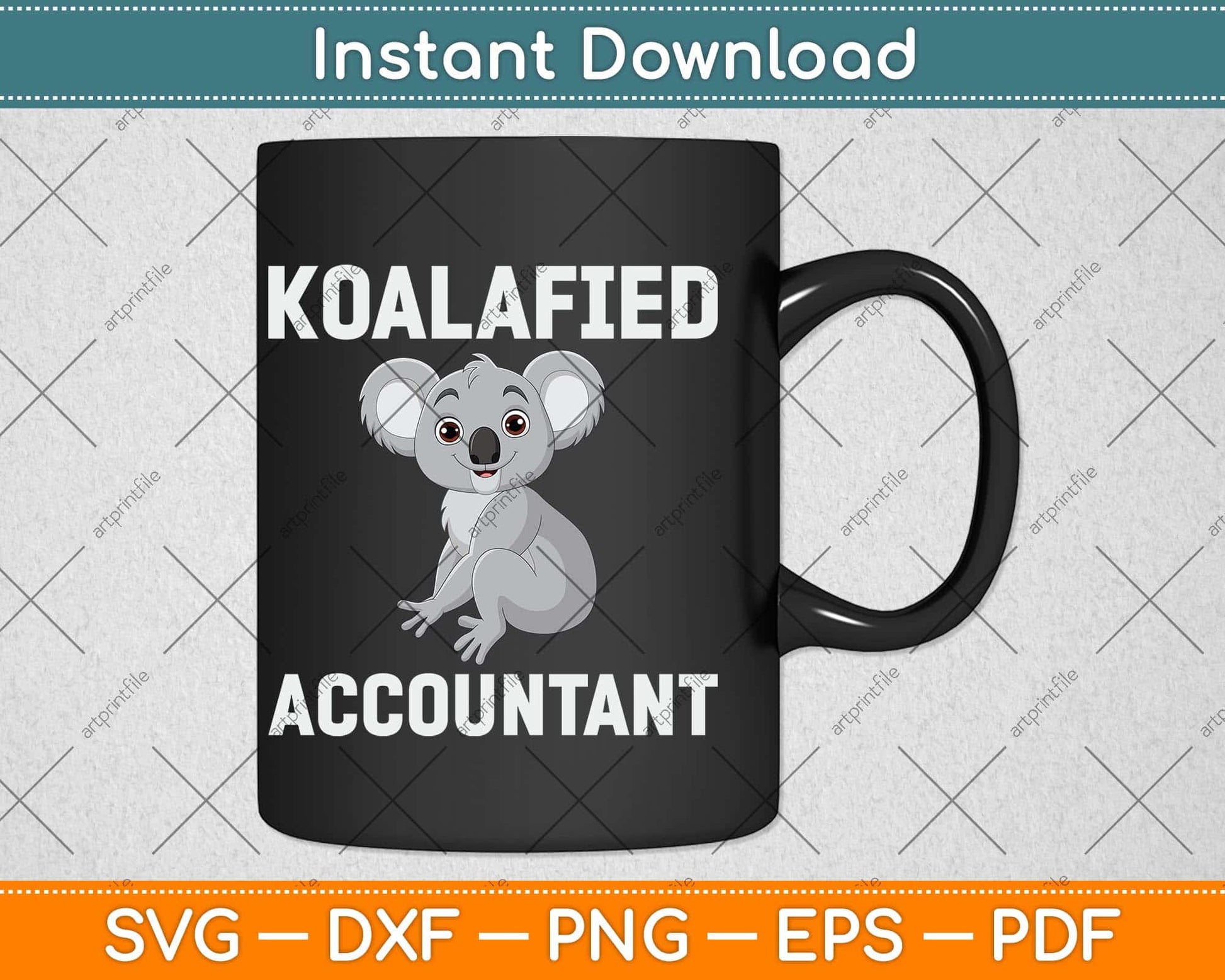 Koalafied Accountant Funny CPA Bookkeeper Accounting Svg Png Dxf Cutting File