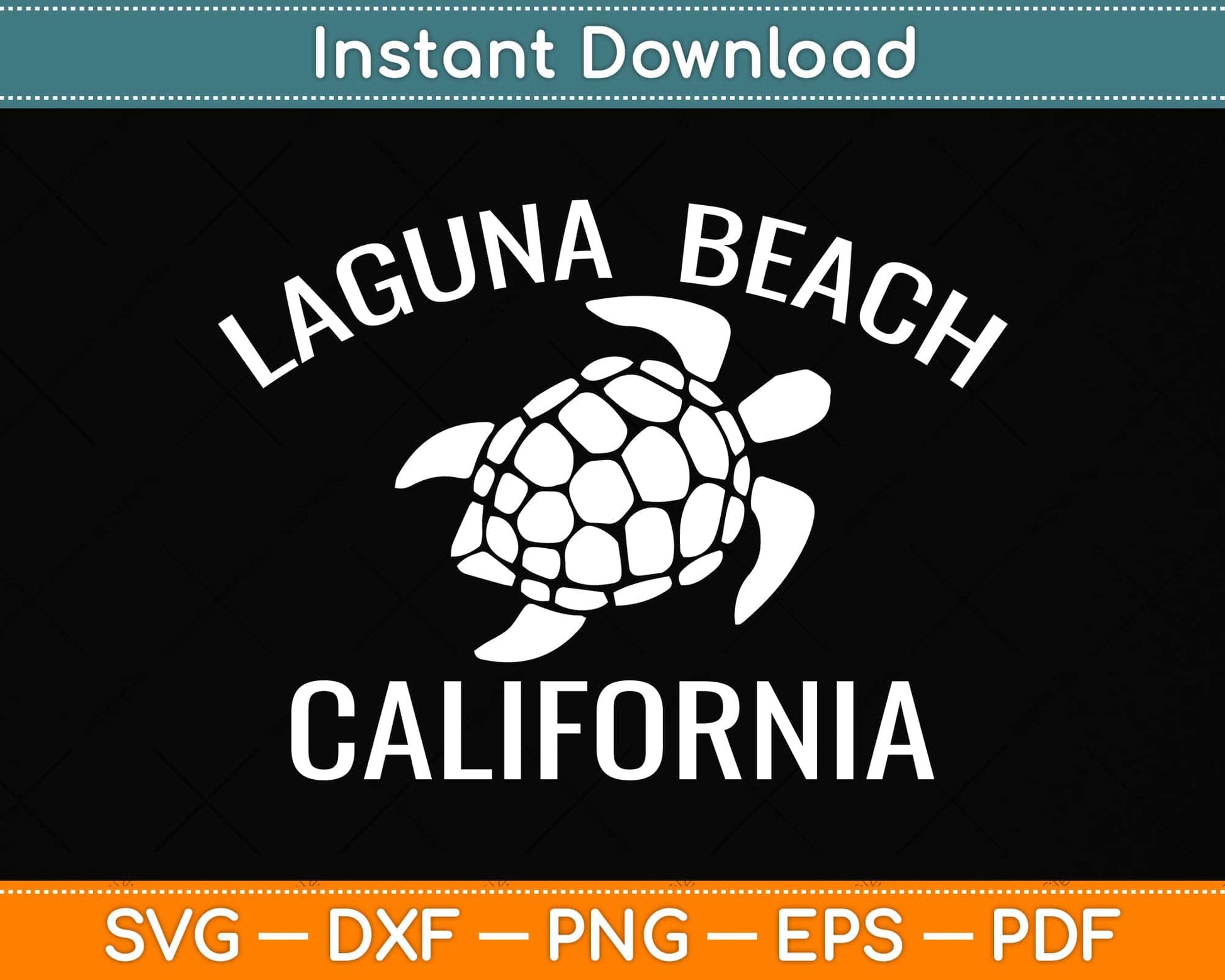 Laguna Beach CA Beach Tribal Turtle Svg Png Dxf Digital Cutting File